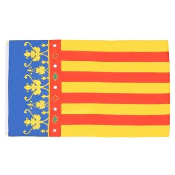 DRAPEAU COMMUNAUTÉ VALENCIENNE 150x90cm - DRAPEAU DE VALENCE - ESPAGNE 90 x 150 cm - DRAPEAUX