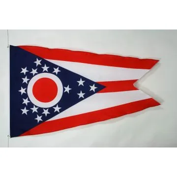 DRAPEAU OHIO 150x90cm - DRAPEAU ETAT AMÉRICAIN - USA - ETATS-UNIS 90 x 150 cm - DRAPEAUX