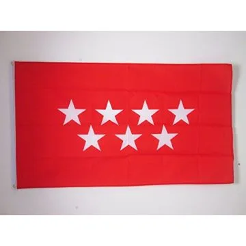 DRAPEAU COMMUNAUTÉ DE MADRID 150x90cm - DRAPEAU MADRILÈNE - ESPAGNE 90 x 150 cm - DRAPEAUX