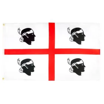 DRAPEAU SARDAIGNE 150x90cm - DRAPEAU SARDE - ITALIE 90 x 150 cm - DRAPEAUX