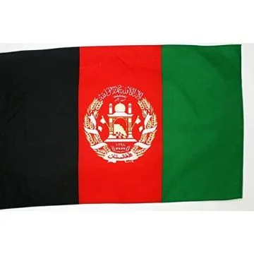 DRAPEAU AFGHANISTAN 250x150cm - DRAPEAU AFGHAN 150 x 250 cm Fourreau pour hampe