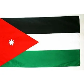 DRAPEAU JORDANIE 250x150cm - DRAPEAU JORDANIEN 150 x 250 cm Fourreau pour hampe