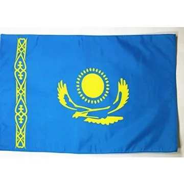 DRAPEAU KAZAKHSTAN 250x150cm - DRAPEAU KAZAKH 150 x 250 cm Fourreau pour hampe
