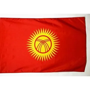 DRAPEAU KIRGHIZSTAN 250x150cm - DRAPEAU KIRGHIZ 150 x 250 cm Fourreau pour hampe