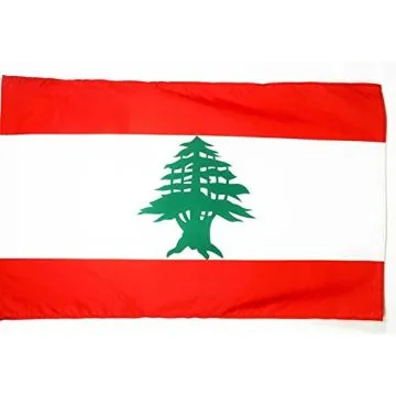DRAPEAU LIBAN 250x150cm - DRAPEAU LIBANAIS 150 x 250 cm Fourreau pour hampe