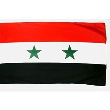 DRAPEAU SYRIE 250x150cm - DRAPEAU SYRIEN 150 x 250 cm Fourreau pour hampe