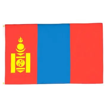 DRAPEAU MONGOLIE 150x90cm - DRAPEAU MONGOL 90 x 150 cm - DRAPEAUX