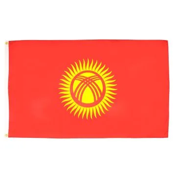 DRAPEAU KIRGHIZSTAN 150x90cm - DRAPEAU KIRGHIZ 90 x 150 cm - DRAPEAUX
