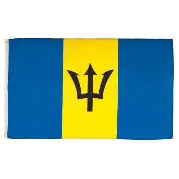 DRAPEAU BARBADE 150x90cm - DRAPEAU BARBADIEN 90 x 150 cm - DRAPEAUX