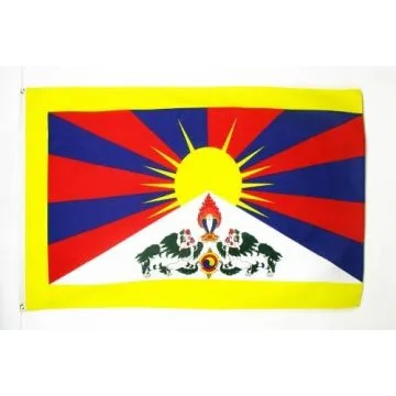 DRAPEAU TIBET 150x90cm - DRAPEAU TIBÉTAIN 90 x 150 cm - DRAPEAUX