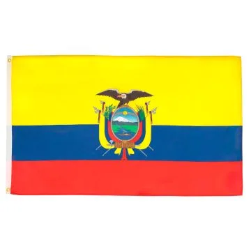 DRAPEAU EQUATEUR 150x90cm - DRAPEAU ÉQUATORIEN 90 x 150 cm - DRAPEAUX
