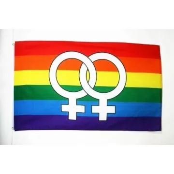 DRAPEAU ARC-EN-CIEL DOUBLE VENUS 150x90cm - DRAPEAU GAY - RAINBOW - ARC EN CIEL 90 x 150 cm - DRAPEAUX