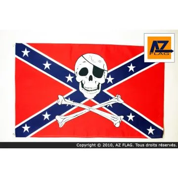 DRAPEAU SUDISTE PIRATE 150x90cm - DRAPEAU REBEL - ETATS CONFÉDÉRÉS D\'AMÉRIQUE 90 x 150 cm - DRAPEAUX