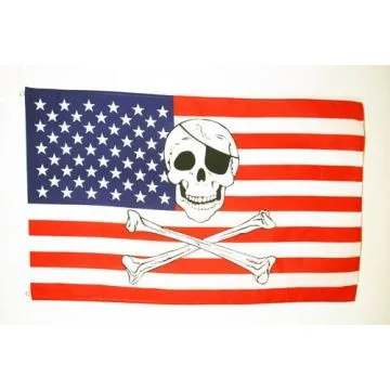DRAPEAU USA PIRATE 150x90cm - DRAPEAU AMÉRICAIN - ETATS-UNIS 90 x 150 cm - DRAPEAUX