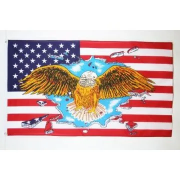 DRAPEAU USA AVEC AIGLE JAUNE 150x90cm - DRAPEAU AMÉRICAIN - ETATS-UNIS 90 x 150 cm - DRAPEAUX