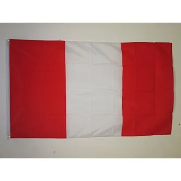 DRAPEAU PÉROU SANS ARMOIRIES 150x90cm - DRAPEAU CIVIL PÉRUVIEN 90 x 150 cm - DRAPEAUX