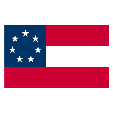 DRAPEAU ÉTATS CONFÉDÉRÉS D\'AMÉRIQUE MARS-MAI 1861 150x90cm - DRAPEAU REBEL - USA CONFÉDÉRÉ 90 x 150 cm - DRAPEAUX