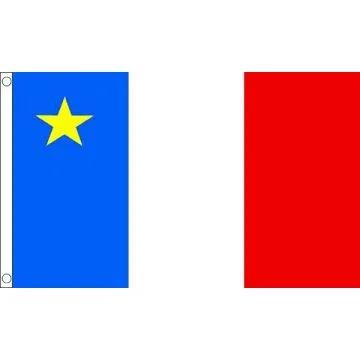 DRAPEAU ACADIE 150x90cm - DRAPEAU ACADIEN - CANADA 90 x 150 cm - DRAPEAUX