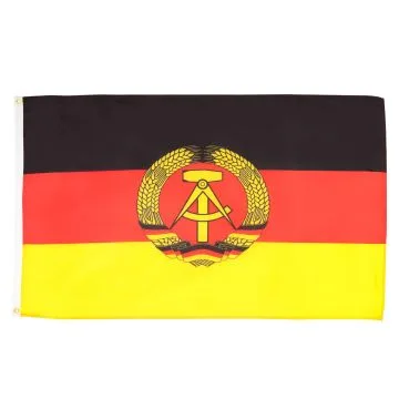 DRAPEAU ALLEMAGNE DE L\'EST 150x90cm - DRAPEAU ALLEMAND - RDA 90 x 150 cm - DRAPEAUX