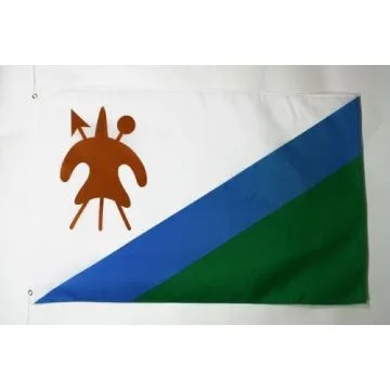 DRAPEAU LESOTHO ANCIEN 150x90cm - DRAPEAU LÉSOTHAN 90 x 150 cm - DRAPEAUX
