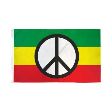 DRAPEAU PAIX RASTA 150x90cm - DRAPEAU BOB MARLEY 90 x 150 cm - DRAPEAUX