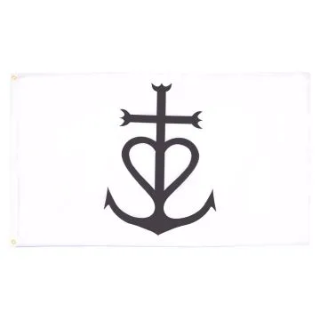 DRAPEAU CROIX DE CAMARGUE 150x90cm - DRAPEAU CAMARGUAIS 90 x 150 cm - DRAPEAUX