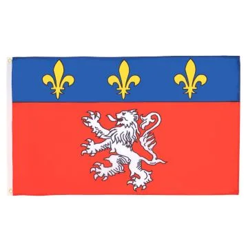 DRAPEAU PROVINCE DU LYONNAIS 150x90cm - DRAPEAU DE LYON 90 x 150 cm - DRAPEAUX