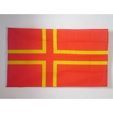 DRAPEAU NORMANDIE CROIX DE SAINT OLAF 150x90cm - DRAPEAU MOUVEMENT NORMAND 90 x 150 cm - DRAPEAUX