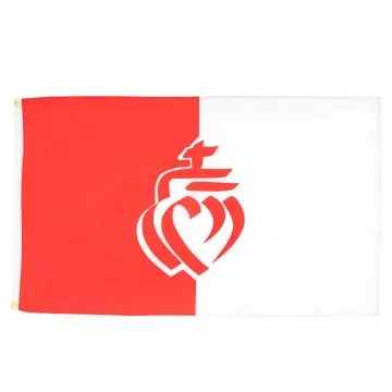 DRAPEAU DÉPARTEMENT DE LA VENDÉE 150x90cm - DRAPEAU C?UR VENDÉEN 90 x 150 cm - DRAPEAUX
