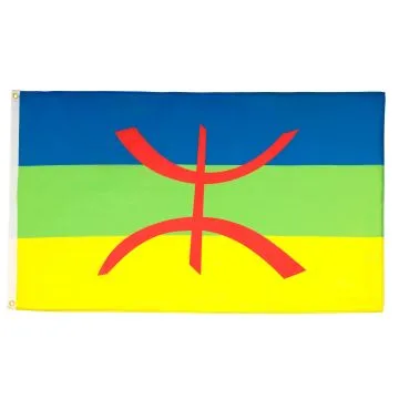 DRAPEAU KABYLIE 150x90cm - DRAPEAU KABYLE - ALGÉRIE BERBÈRE 90 x 150 cm - DRAPEAUX