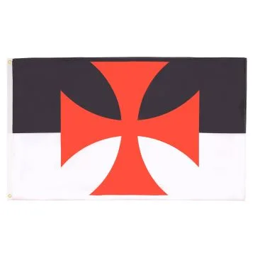 DRAPEAU TEMPLIERS BAUSSANT 150x90cm - DRAPEAU ORDRE DU TEMPLE BEAUCENT 90 x 150 cm - DRAPEAUX