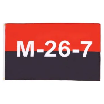 DRAPEAU CUBA MOUVEMENT DU 26 JUILLET 150x90cm - DRAPEAU M-26-7 - FIDEL CASTRO 90 x 150 cm - DRAPEAUX