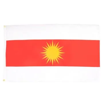DRAPEAU YESIDI NOUVEAU 150x90cm - DRAPEAU YÉZIDISME 90 x 150 cm - DRAPEAUX