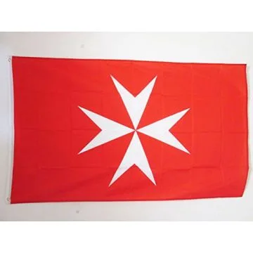 DRAPEAU ACTIVITÉS DE L?ORDRE DE MALTE 150x90cm - DRAPEAU SAINT-JEAN DE JÉRUSALEM 90 x 150 cm - DRAPEAUX