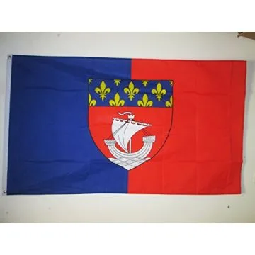 DRAPEAU DÉPARTEMENT DE PARIS 150x90cm - DRAPEAU SEINE 90 x 150 cm - DRAPEAUX