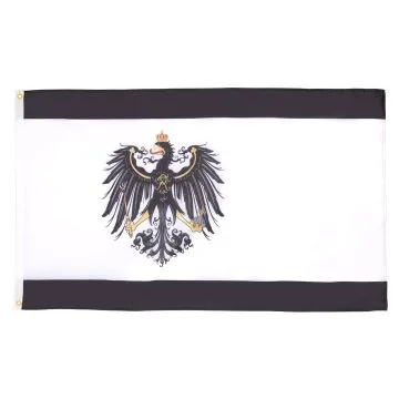 DRAPEAU ROYAUME DE PRUSSE 1701-1918 150x90cm - DRAPEAU PRUSSIEN 90 x 150 cm - DRAPEAUX