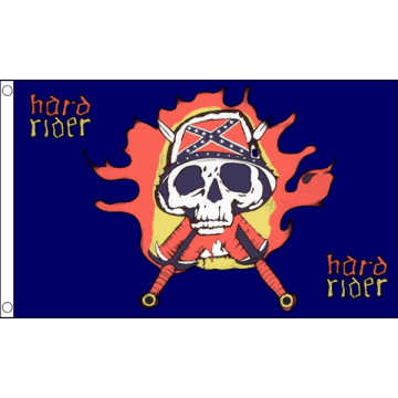 DRAPEAU REBEL HARD RIDER 150x90cm - DRAPEAU BIKER SUDISTE 90 x 150 cm - DRAPEAUX