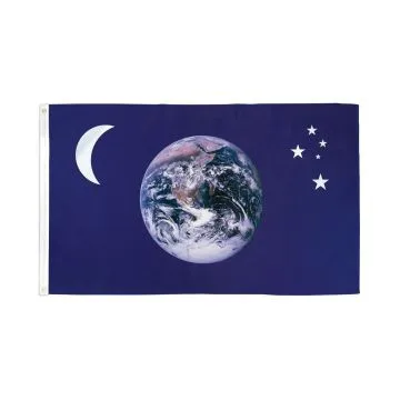 DRAPEAU TERRE LUNE ET ÉTOILES 150x90cm - DRAPEAU DU CIEL 90 x 150 cm - DRAPEAUX
