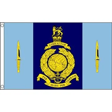 DRAPEAU MARINE DU ROYAUME-UNI 40 COMMANDO 150x90cm - DRAPEAU ROYAL NAVY - GIBRALTAR 90 x 150 cm - DRAPEAUX