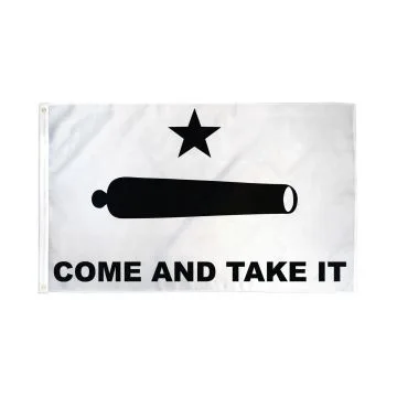 DRAPEAU COME AND TAKE IT GONZALES 150x90cm - DRAPEAU RÉVOLUTION TEXANE 90 x 150 cm - DRAPEAUX