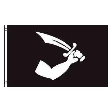 DRAPEAU PIRATE THOMAS TEW 150x90cm - DRAPEAU CORSAIRE TÊTE DE MORT 90 x 150 cm - DRAPEAUX