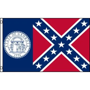 DRAPEAU GÉORGIE SUDISTE  150x90cm - DRAPEAU GÉORGIEN REBEL 90 x 150 cm - DRAPEAUX