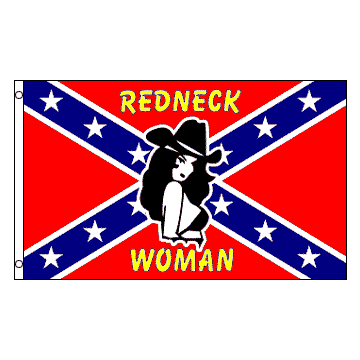 DRAPEAU SUDISTE FEMME REDNECK 150x90cm - DRAPEAU NUQUE ROUGE REBEL 90 x 150 cm - DRAPEAUX