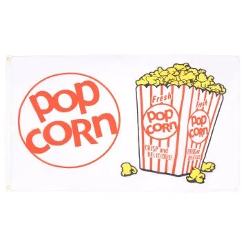 DRAPEAU POPCORN 150x90cm - DRAPEAU DES POPCORNS 90 x 150 cm - DRAPEAUX