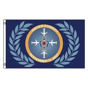 DRAPEAU SOUVENIR HÉROS DU 11 SEPTEMBRE 2001 150x90cm - DRAPEAU MÉMOIRE 11 09 90 x 150 cm - DRAPEAUX