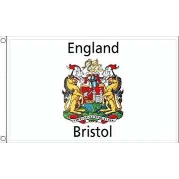 DRAPEAU BRISTOL CITY 150x90cm - DRAPEAU VILLE DE BRISTOL 90 x 150 cm - DRAPEAUX