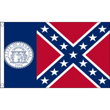 DRAPEAU ETAT DE GÉORGIE ANCIEN 150x90cm - DRAPEAU DE GEORGIA 90 x 150 cm - DRAPEAUX