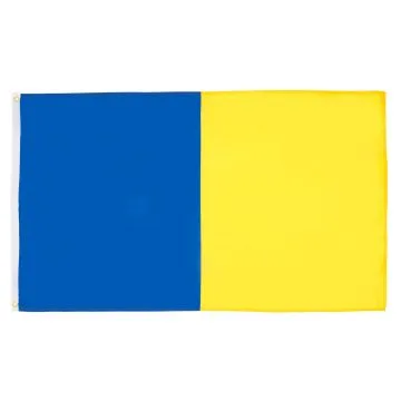 DRAPEAU BLEU ET JAUNE 150x90cm - DRAPEAU DEUX COULEURS 90 x 150 cm - DRAPEAUX