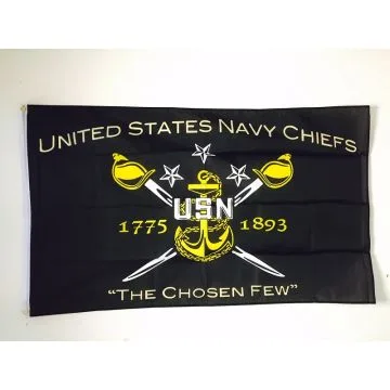 DRAPEAU CHEF MARINE DE GUERRE DES ÉTATS-UNIS 150x90cm - DRAPEAU UNITED STATES NAVY CHIEF 90 x 150 cm - DRAPEAUX
