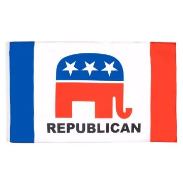 DRAPEAU PARTI RÉPUBLICAIN AMÉRICAIN 150x90cm - DRAPEAU REPUBLICAN PARTY DES ETATS-UNIS 90 x 150 cm - DRAPEAUX